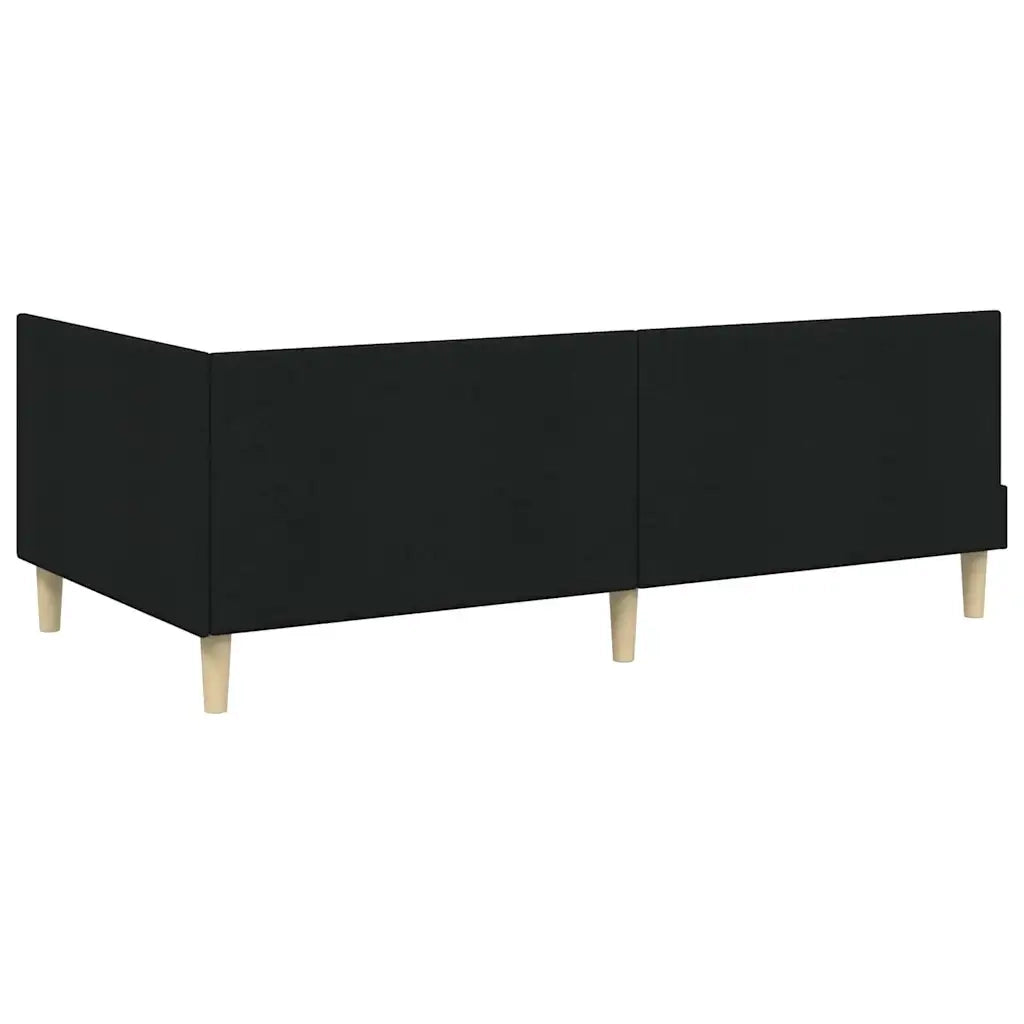 Cornice del letto ad angolo con testiera Nero 100 cm x 200 cm 42016199