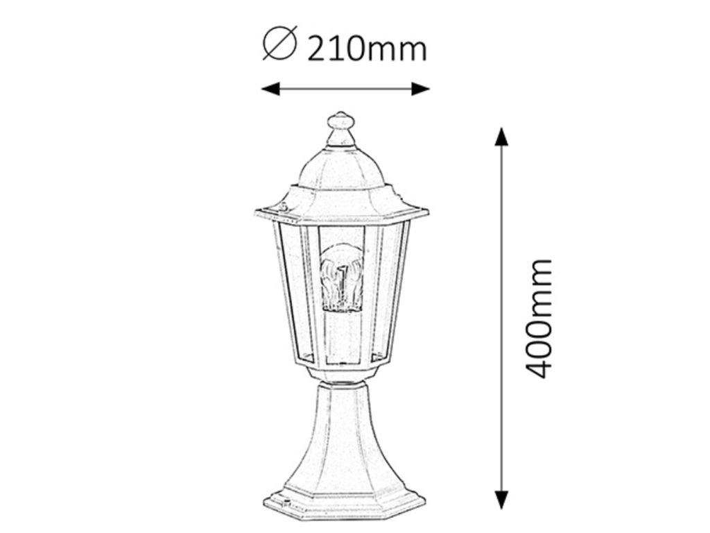 Lampada da giardino a paletto Velence bianca E27 Rabalux 8205