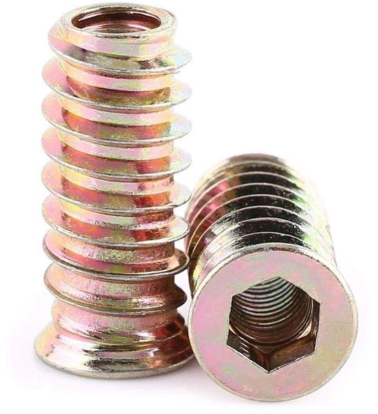 Inzetmoer Zinklegering Assortiment M6/M8/M10 - 2 Stuks Moeren M6*25mm
