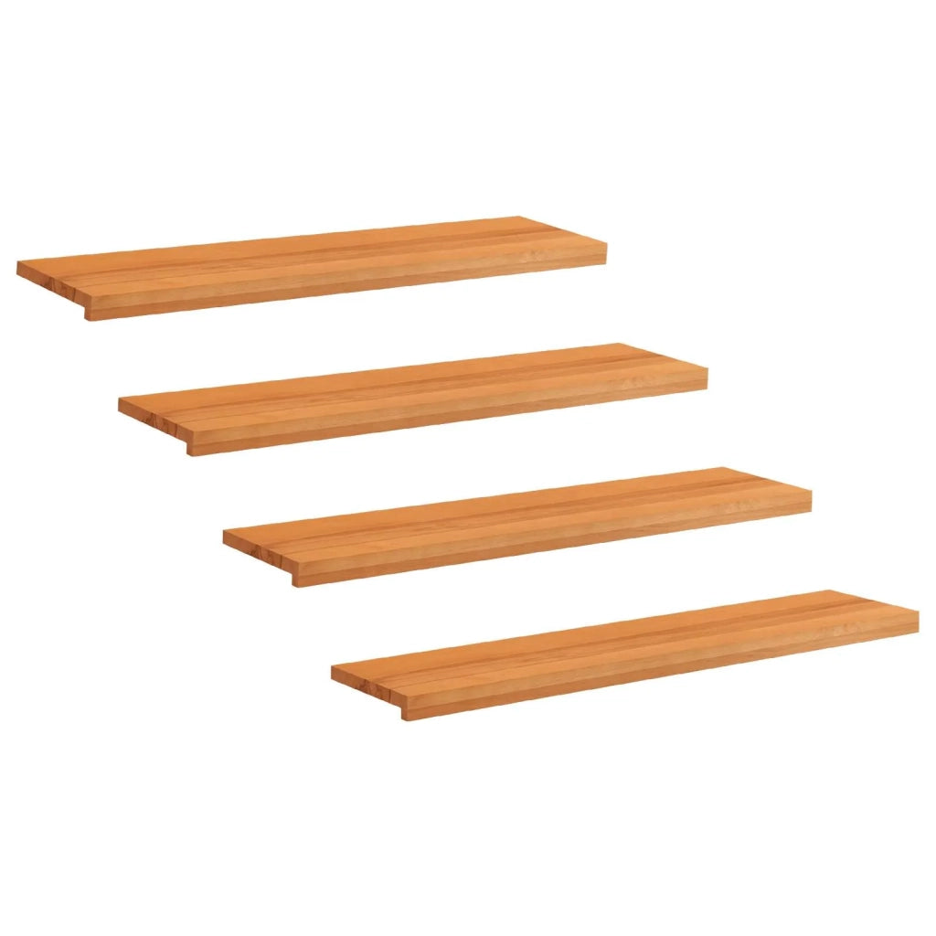 Tappeti per scale 4 pz 120 x 30 x 2 cm Marrone Chiaro 3446207