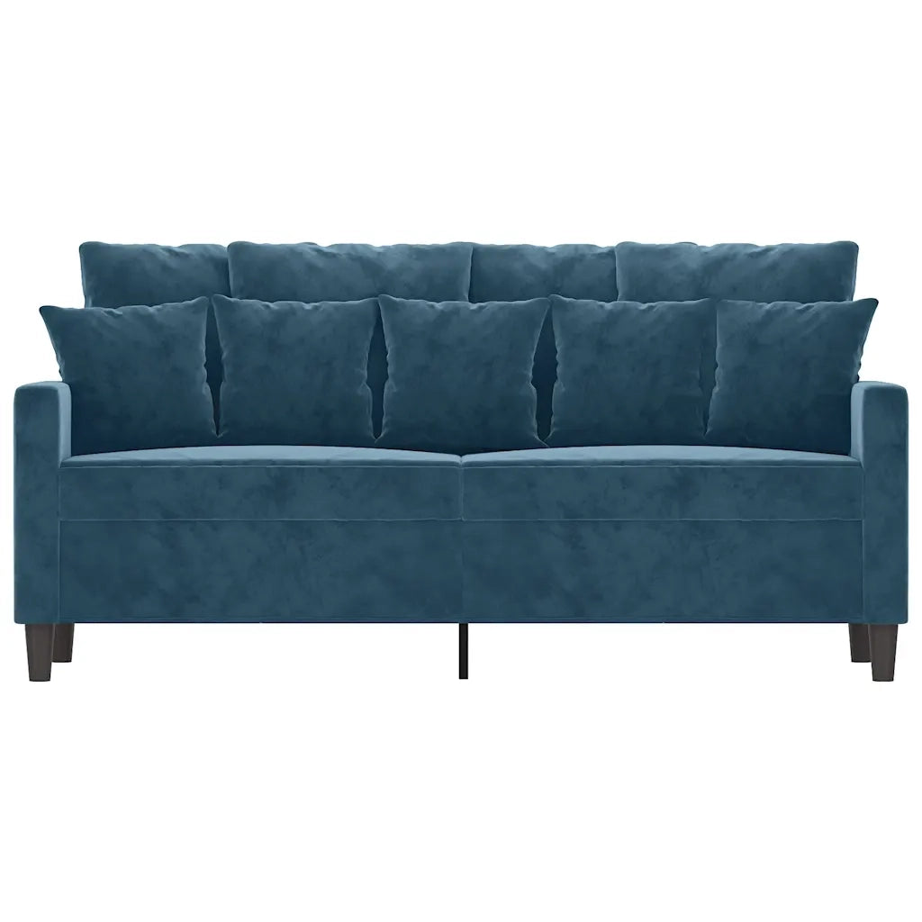 Divano a 2 Posti-Sofa 2 Posti Blu 140 cm in Velluto 765478