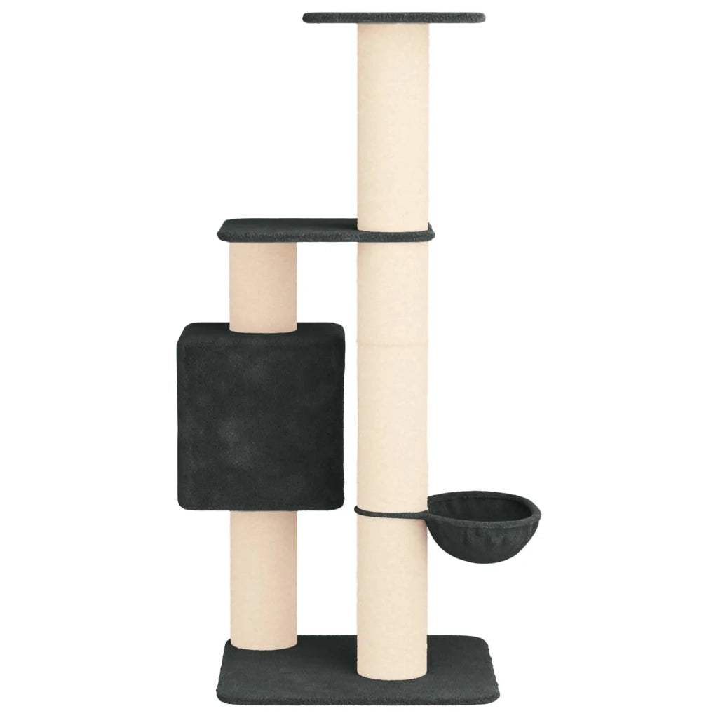 Albero per gatti con pali per graffiare in sisal Grigio Scuro 42033053