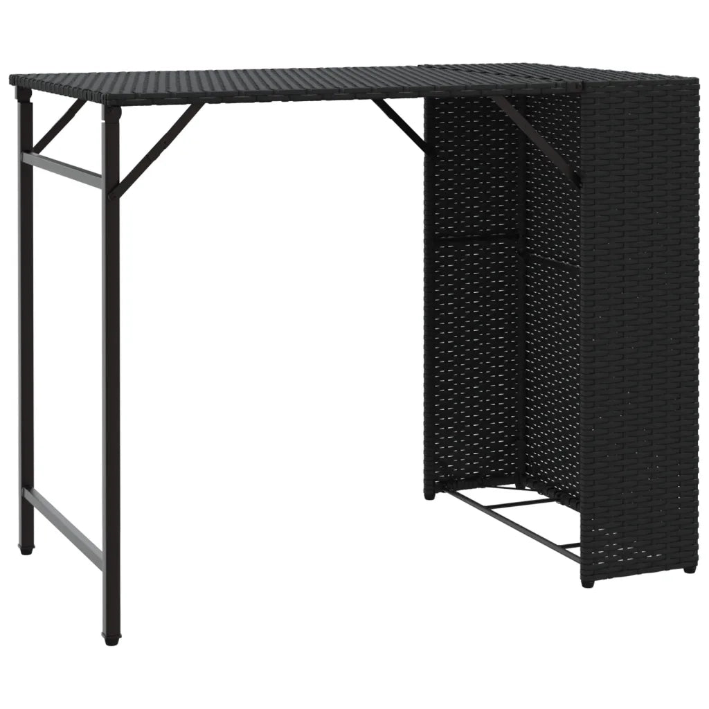 Set da Pranzo da Giardino Pieghevole 5 pz Nero in Polyrattan 365944