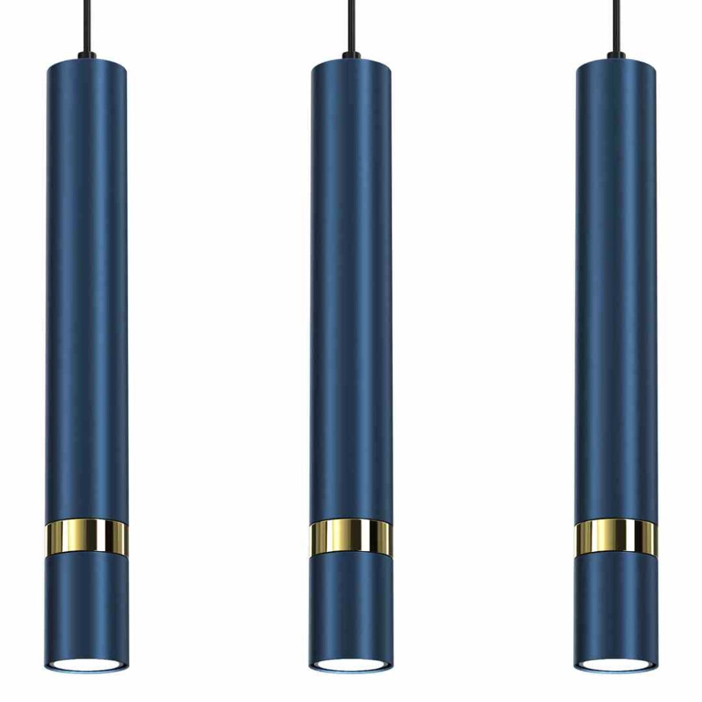 Lampada a sospensione Milagro Joker MLP7726 blu oro
