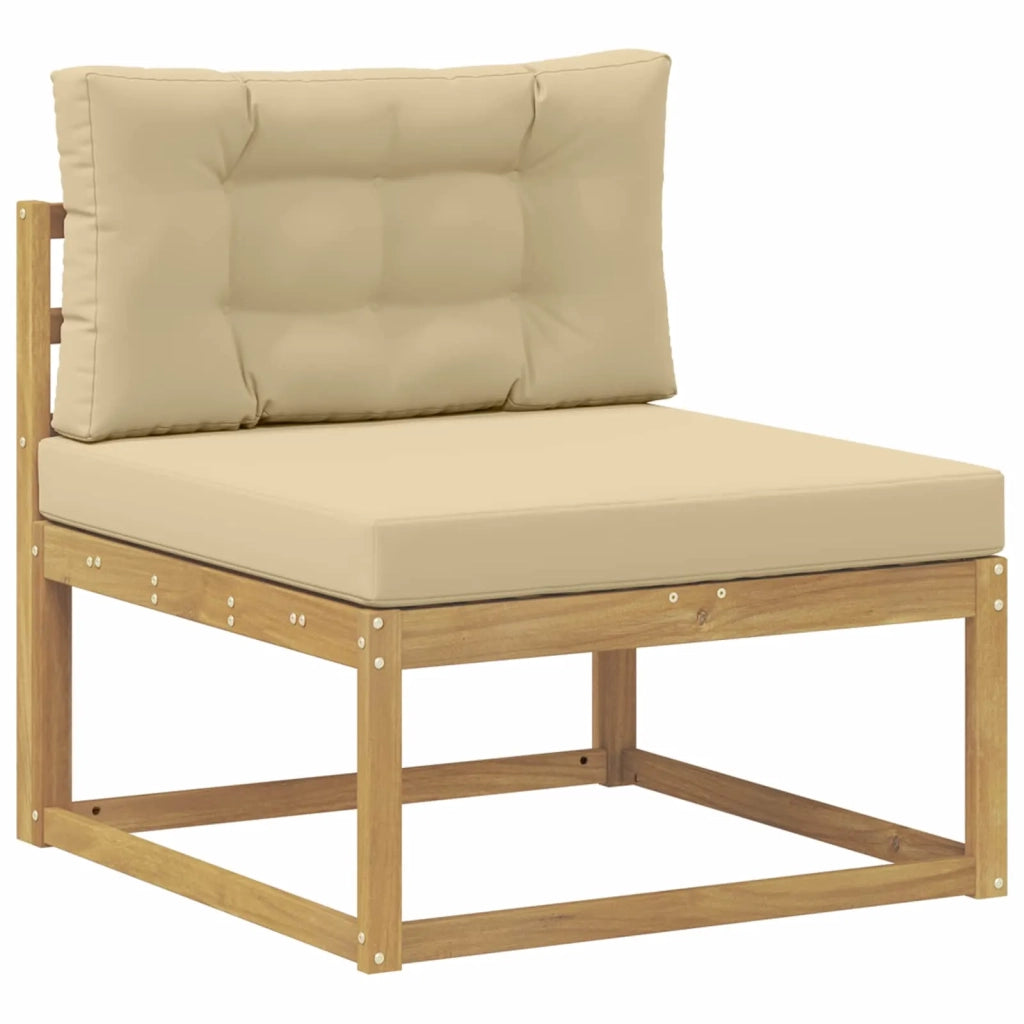 Set di divani da esterno con cuscino 5 pcs Bianco e Beige 3386132