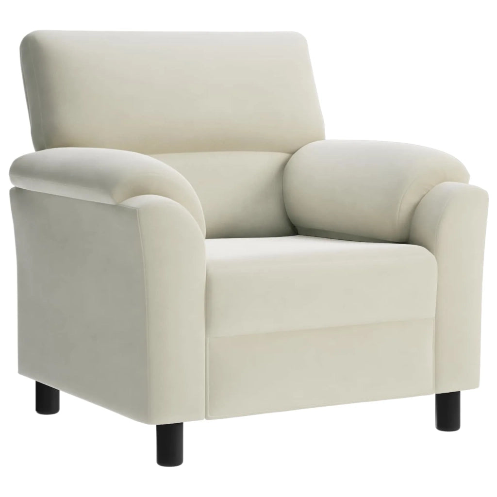 Divano Crema 94 x 85 x 93 cm Velluto 42040815