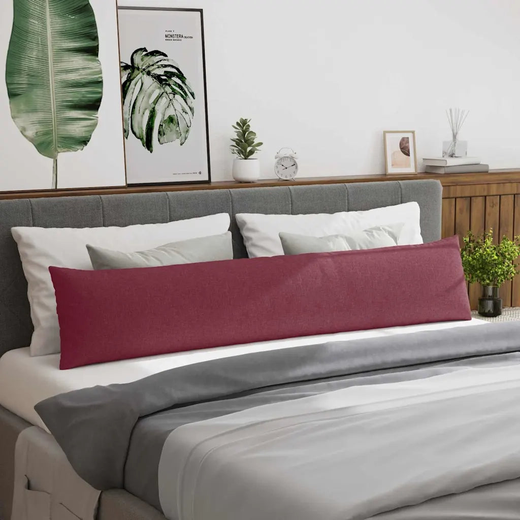 Cuscini da Divano 2 pcs Rosso Vino 200 x 40 cm Tessuto 42013871