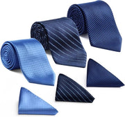 Set di cravatte in seta elegante per uomo - cravatta e pugnale - set multipla - 3 pezzi - Unico modello