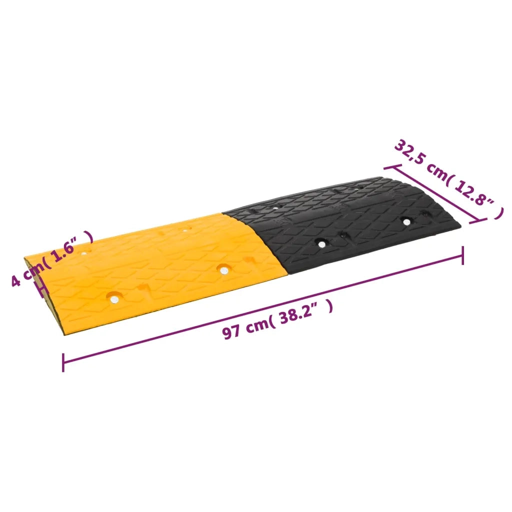 Dossi 2 pz Giallo e Nero 97x32,5x4 cm in Gomma CFW1164505