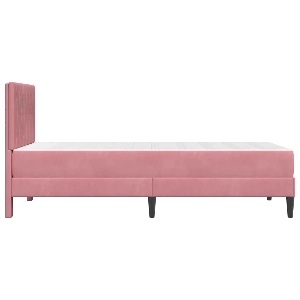 Struttura letto con materasso-Giroletto Rosa 80 x 200 cm Velluto 967387