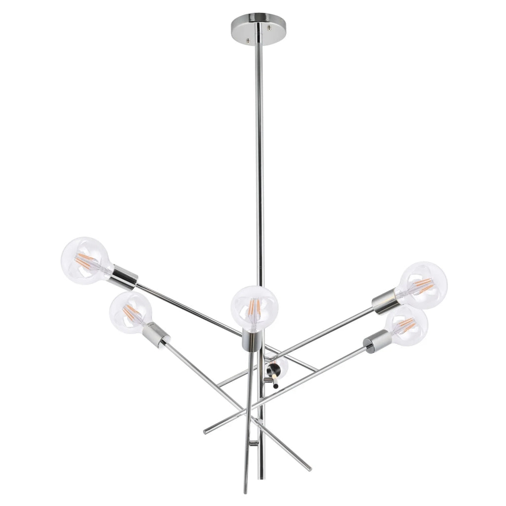 LÚZETE - LÁMPARA DE TECHO EROS 6 LUCES CROMO