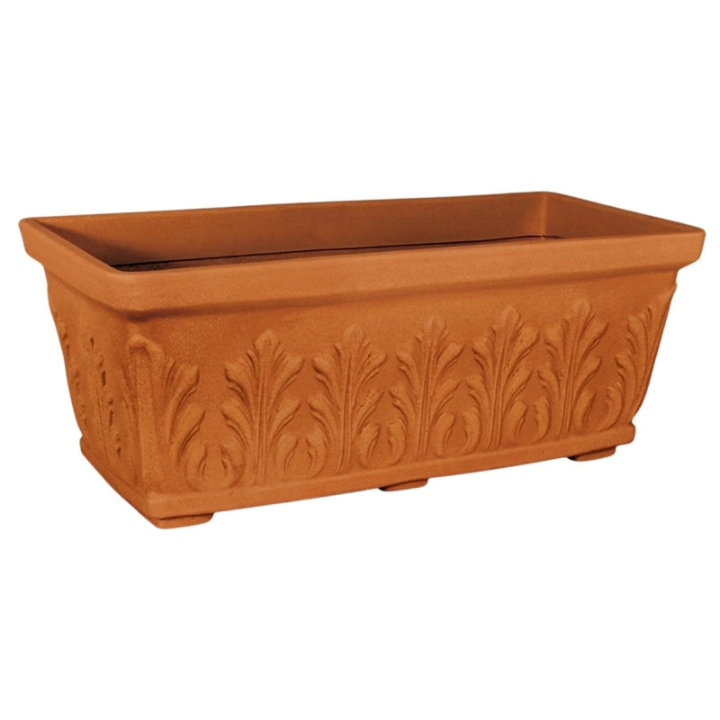 Vaso Fioriera decorativa classica tradizionale 70x33 H27 in polimero resistente terracotta per piante per giardini e terrazze - Made in Italy