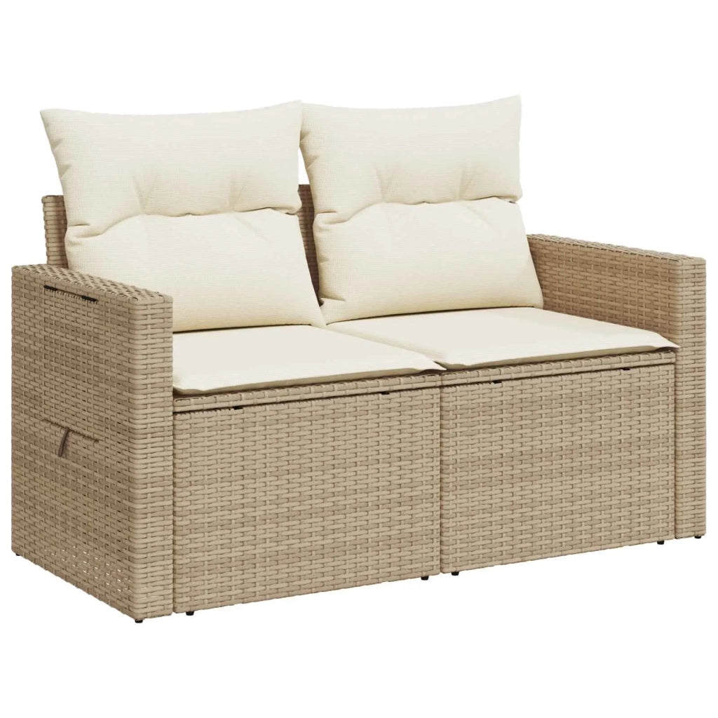Set di divani 8 pz Beige e Bianco Crema 3448396
