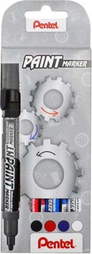 Set di pennarelli a tempera Pentel MMP20-4 Rr-Vr-Bl-Bianco
