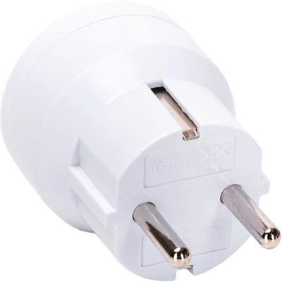ADATTATORE SCHUKO-16A BIPASSO AIGOSTAR - BIANCO 2P+T- 5 pezzi