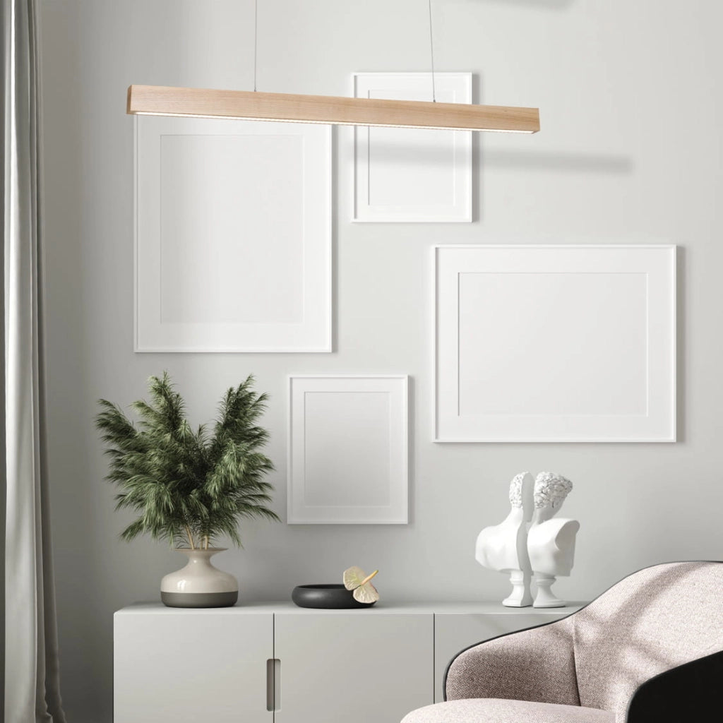 Lampada sospesa Milagro Timber 90cm LED 18W 3000K luce calda