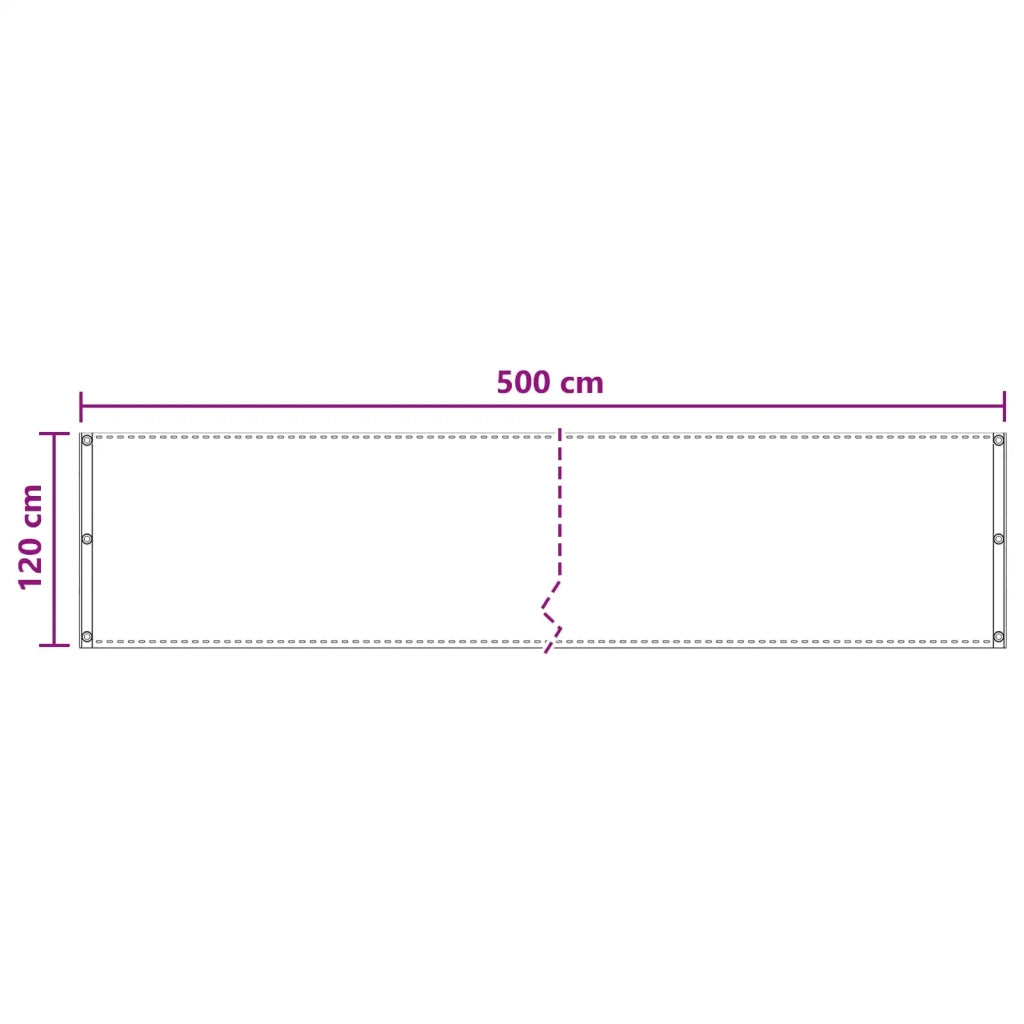 Schermo da balcone Sabbia 120 x 500 cm HDPE e alluminio 4003285