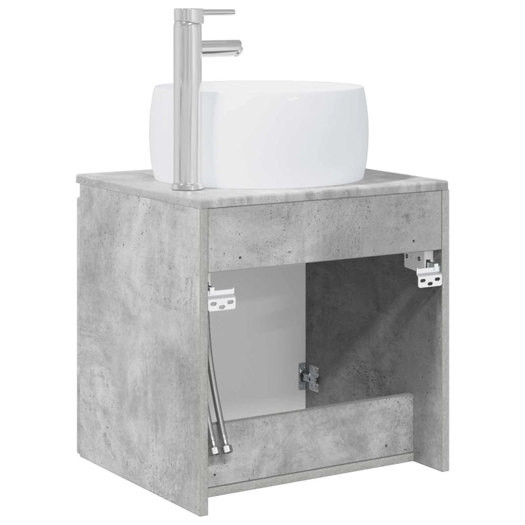 Mobile Lavabo | Armadio Lavabo da Parete Grigio Cemento 49,5 x 44,5 x 66 cm