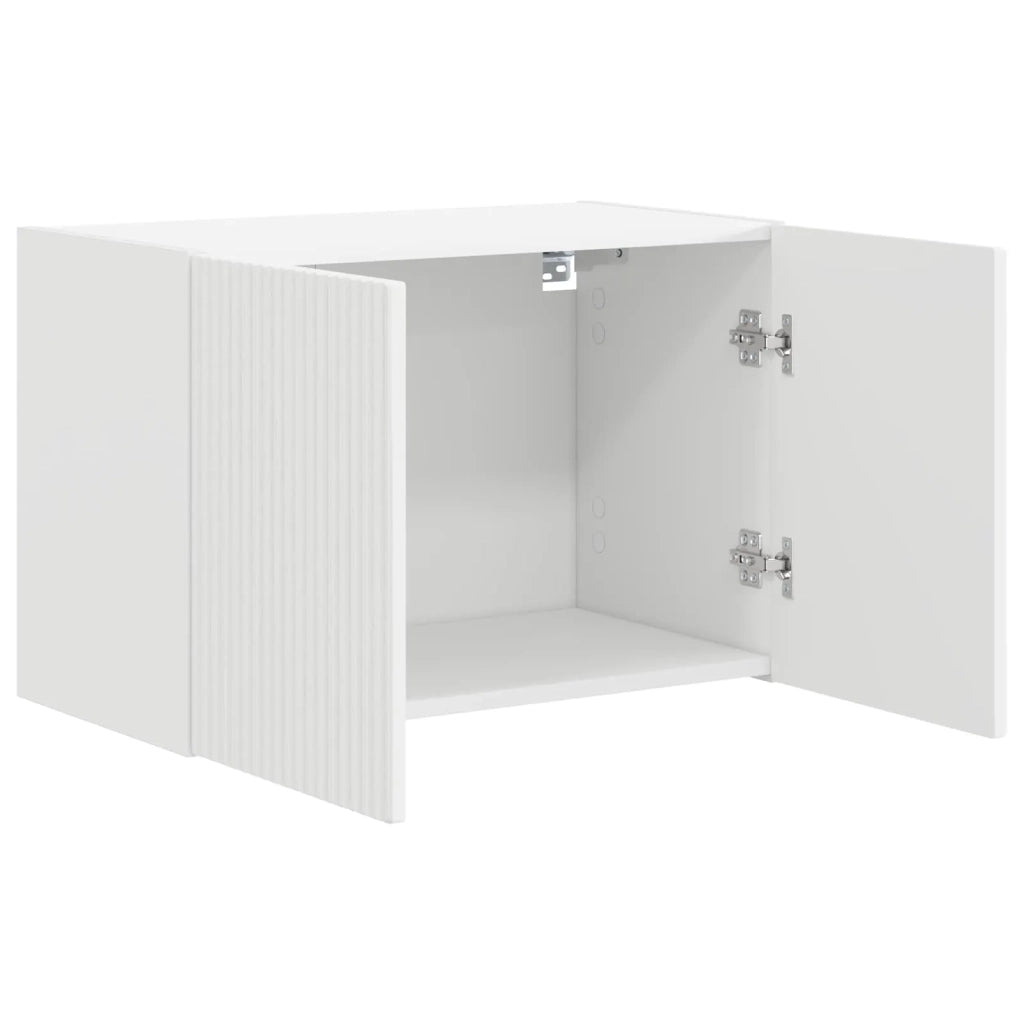 Mobile TV da parete Bianco 59,5 x 31 x 40 cm Legno multistrato 892329