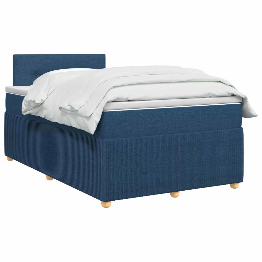 Letto box spring con materasso Blu 120 x 200 cm Tessuto 3452910