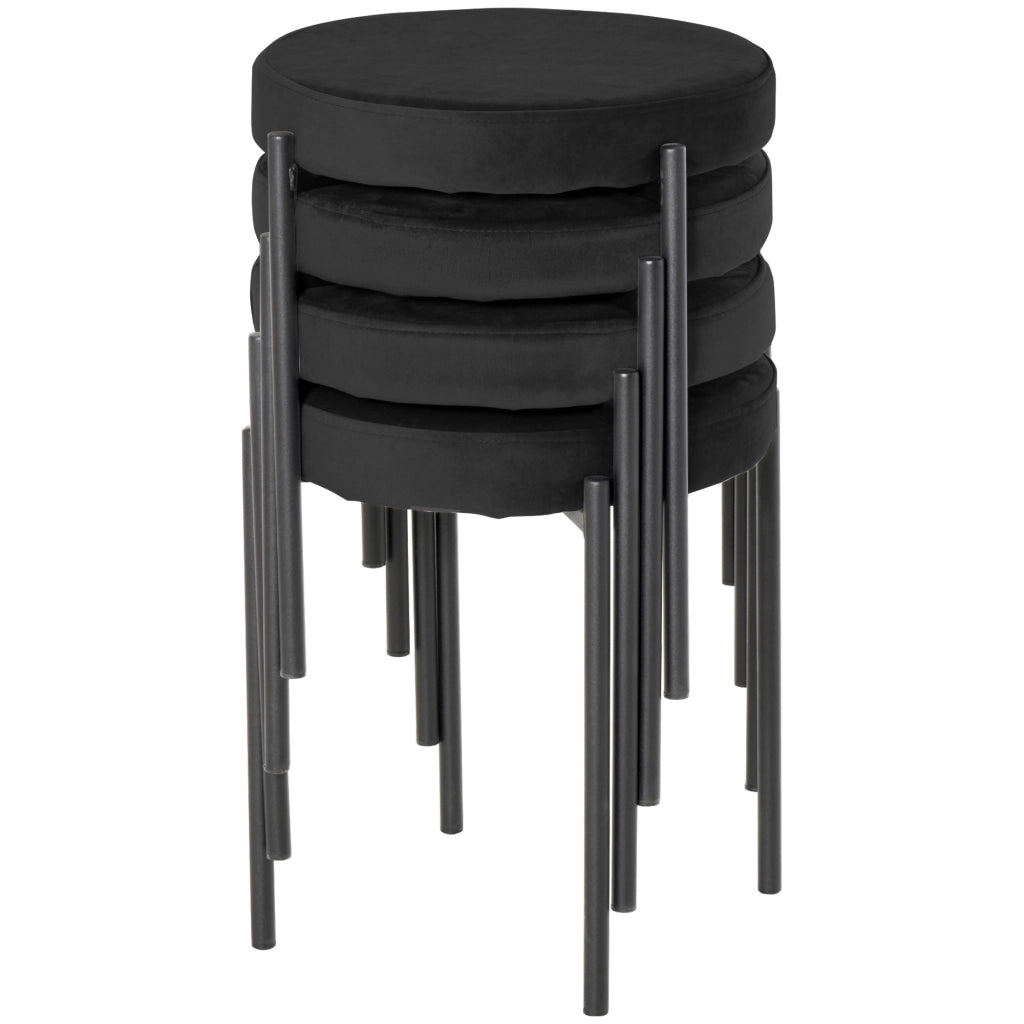 Sedia da pranzo ¨C Xylo ¨C 41,5x41,5x46 cm, nero, design moderno per cucina e sala