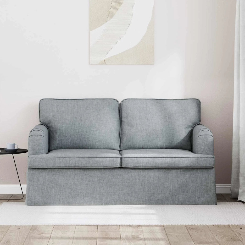 Divano Grigio chiaro 144 x 80 x 85 cm Tessuto
