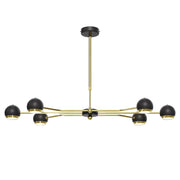 Lampada a sospensione TIANA 6 luci nero oro GU10 Jupiter