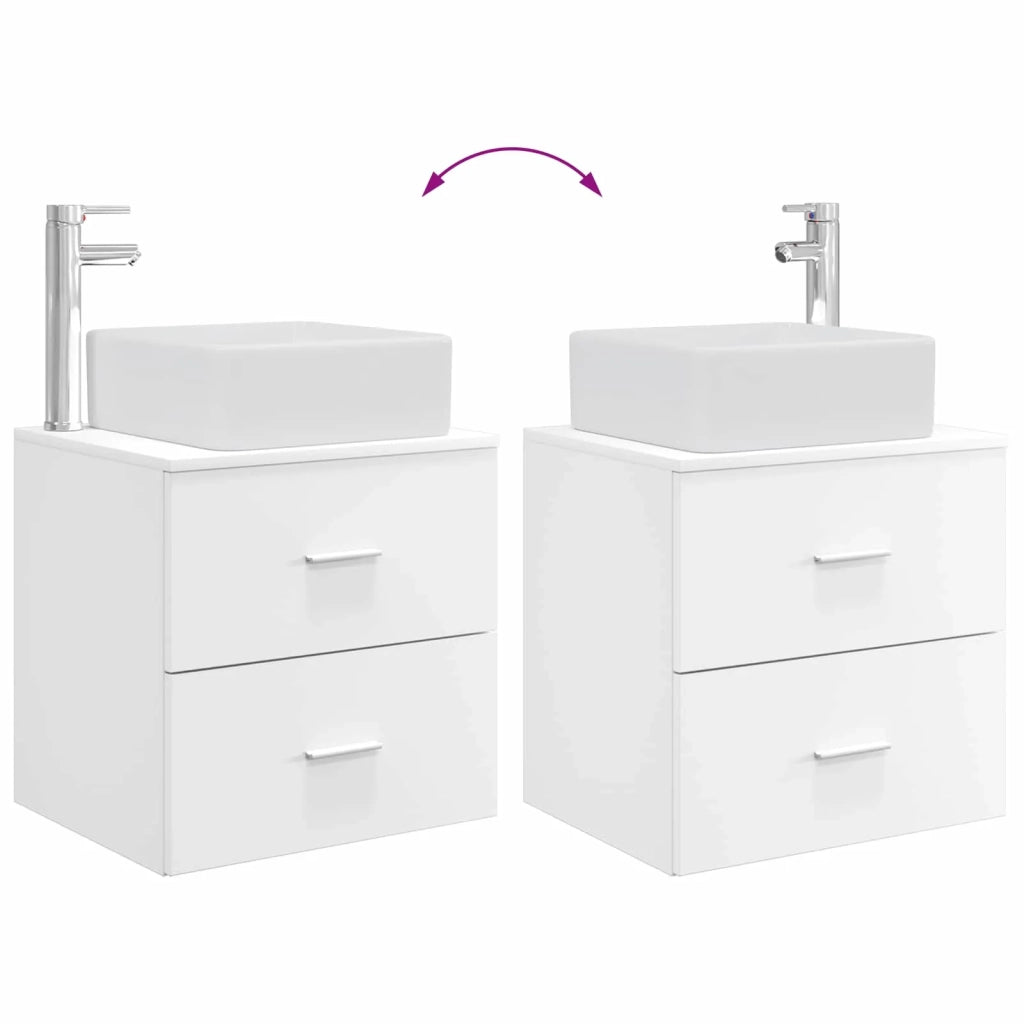 Set di mobili per il bagno 2 pcs Bianco Legno ingegnerizzato 3403896