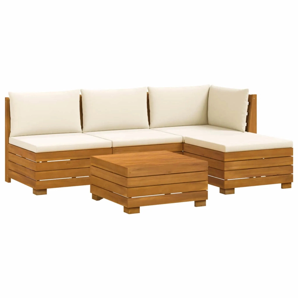 Set di divani da esterno con cuscino 5 Pezzo Marrone 3403081