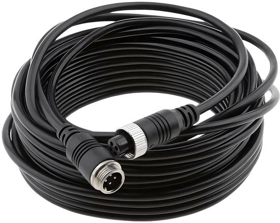 Cavo di allungamento video 5m - Impermeabile - Resistente allo shock - 4 pin - 12V/24V - Adatto per la camera posteriore - Cavo per camera posteriore