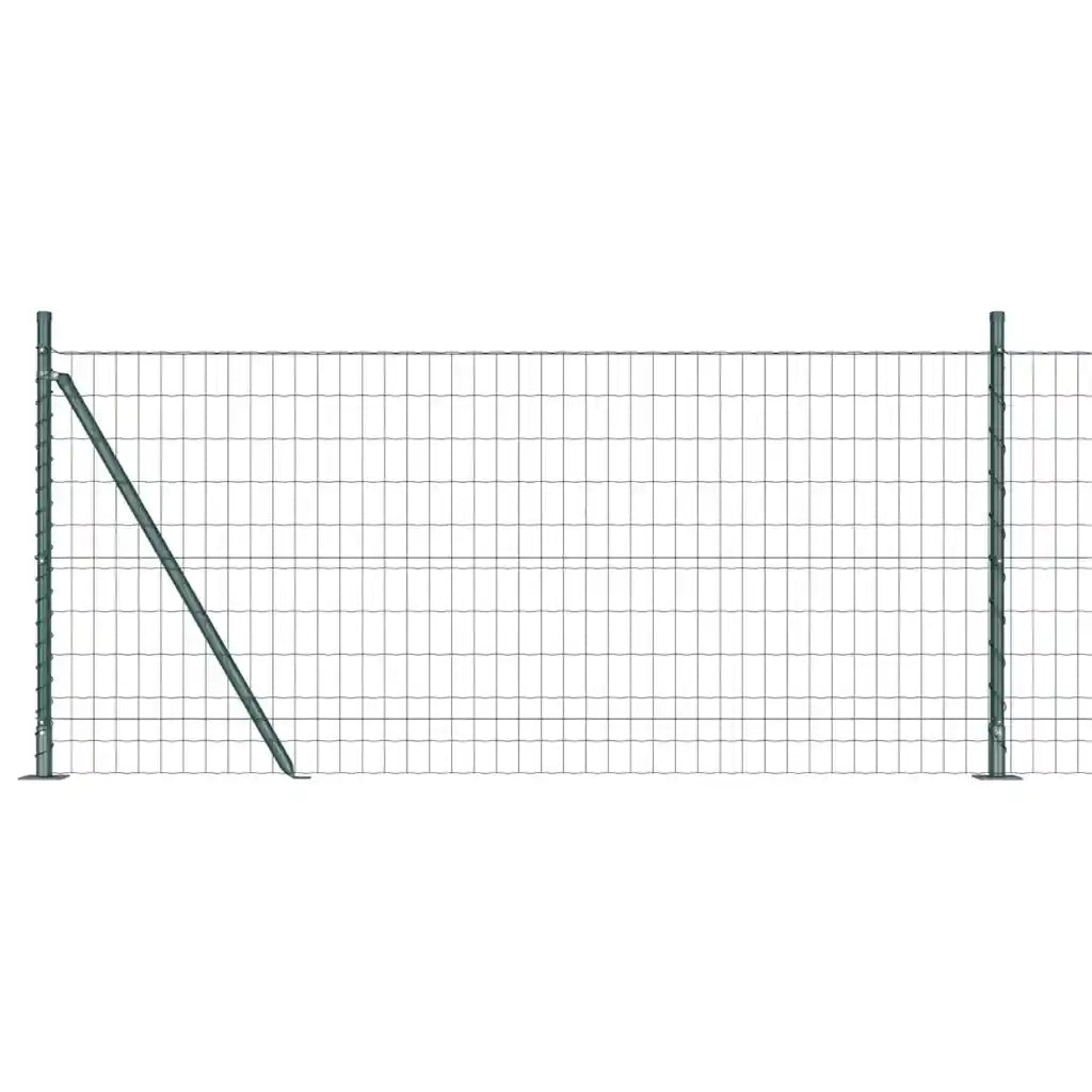 Recinzione da Giardino | Recinzione con Posto Verde 1 x 10 m Acciaio e PVC
