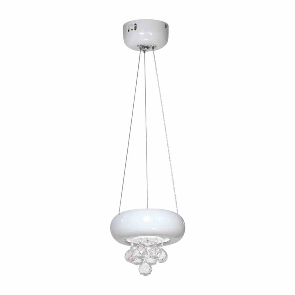 Lampada a sospensione Milagro Lux Bianco cristallo LED 15cm