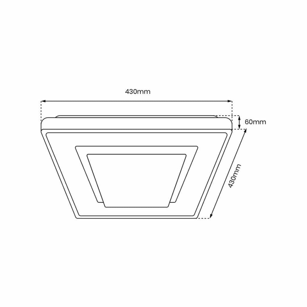 Plafoniera LED Milagro Cameron 38W 43cm cromata dimmer