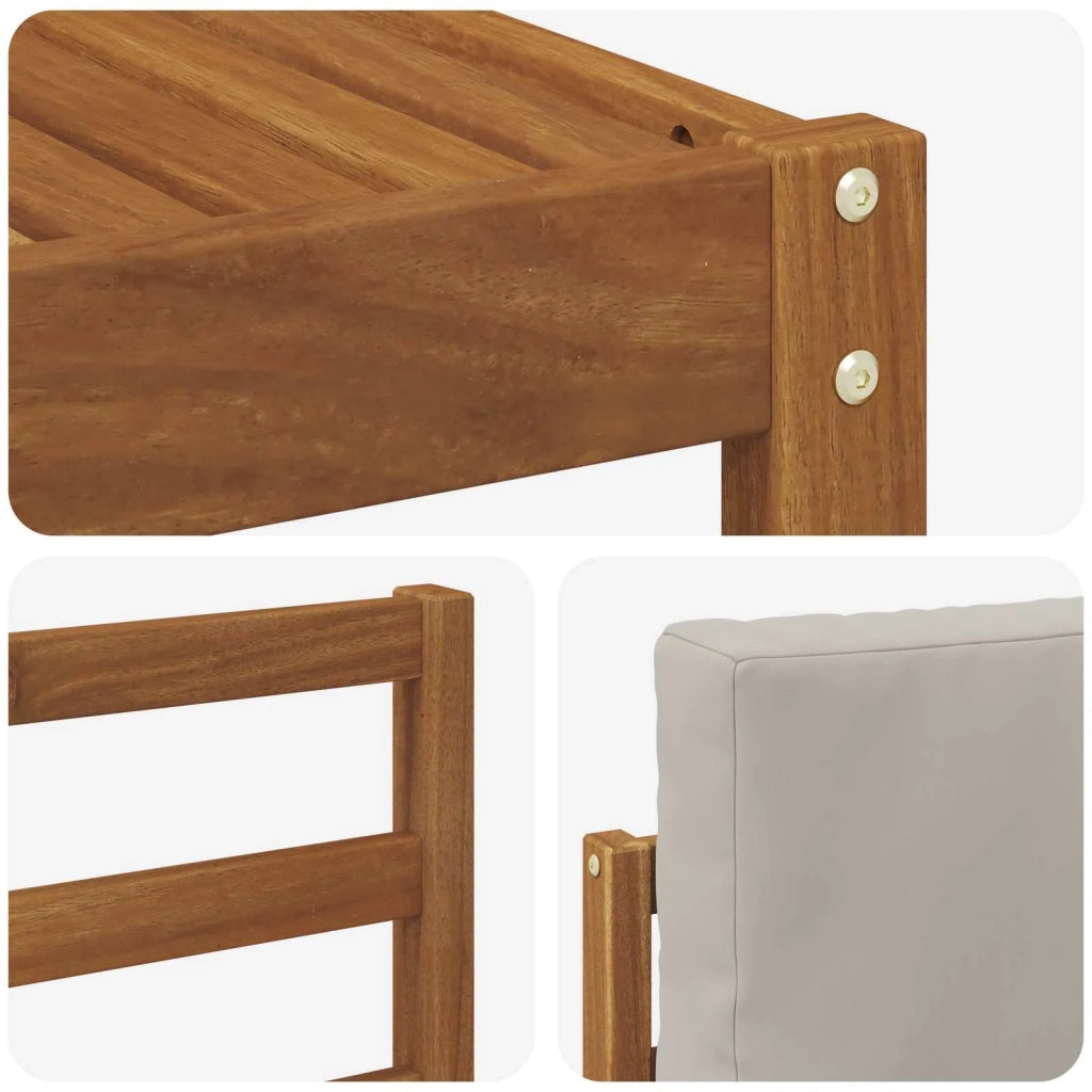 Set di divani da esterno 6 pcs Grigio Naturale e Chiaro 3366274