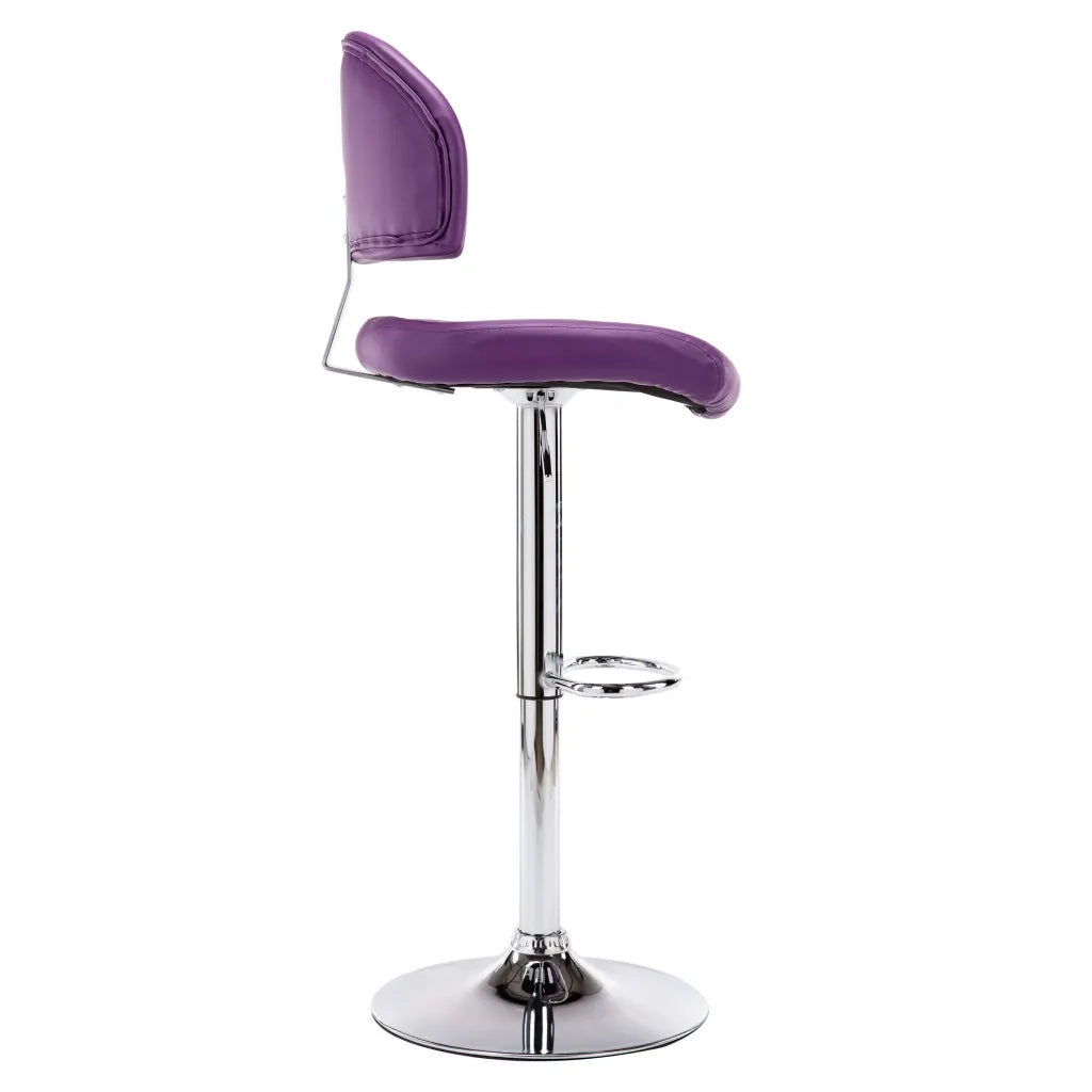 Sgabelli da Bar 2 pz Viola in Similpelle 249664