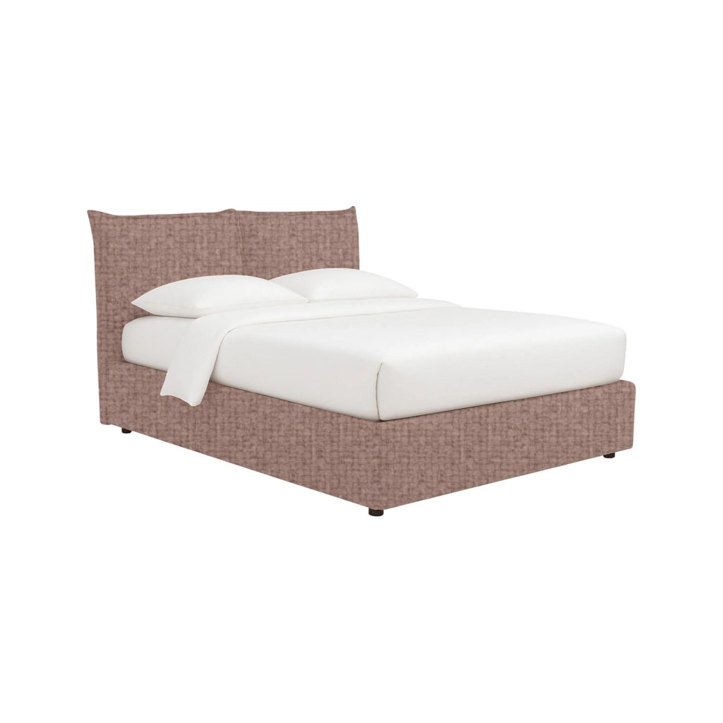 Penzance, Letto Piazza e Mezza Sfoderabile Made in Italy, Rosa Antico
