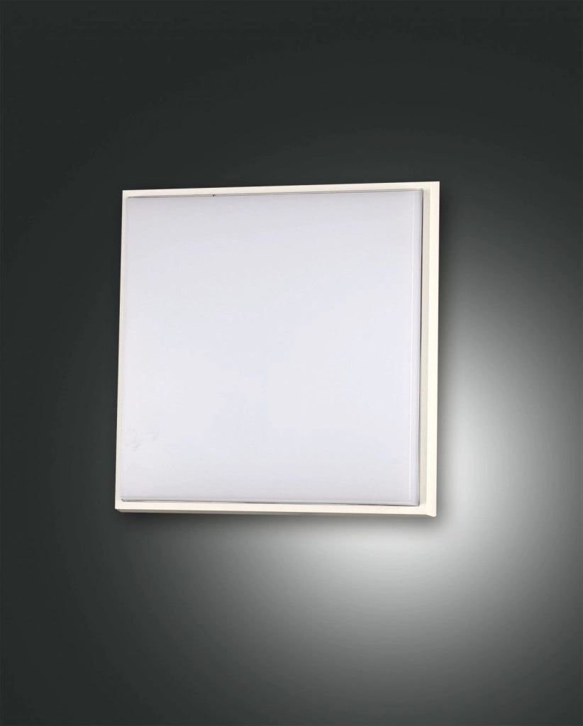 DESDY PLAFONIERA LED BIANCA L.18X18CM 10W 3000K 1050LM IN ALLUMINIO IP54