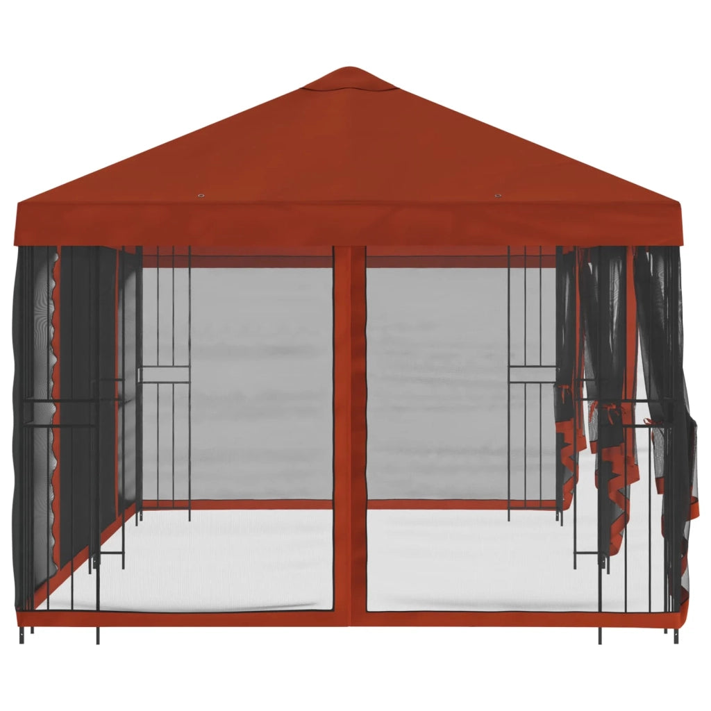 Gazebo con pareti laterali 6 x 3 m Terracotta 3375997
