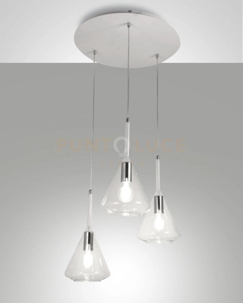 TRIS SOSPENSIONE TRASP. 3 LUCI 3582-47-241
