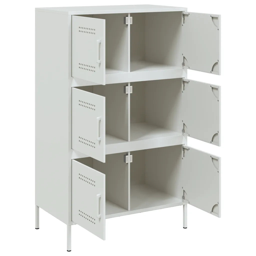 Credenza Bianca 68x39x113 cm in Acciaio 842963