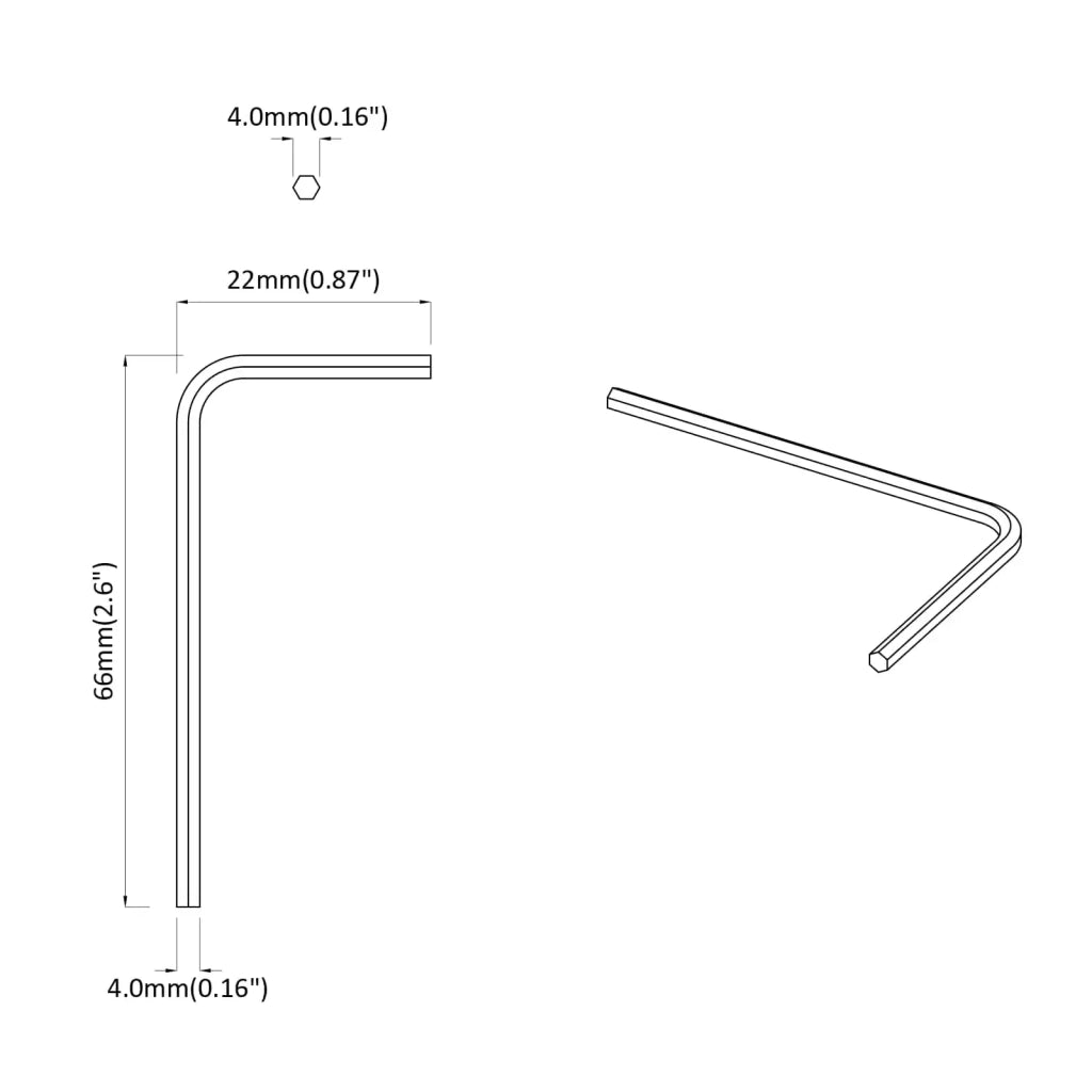 Chiave Esagonale 2118 pz Argento 22 x 66 mm Acciaio CFW3122523