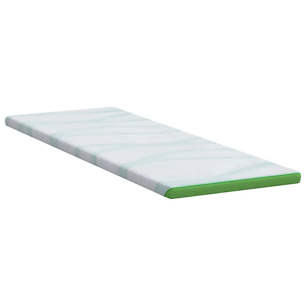 Topper per materasso Bianco e Verde 80 x 200 cm 4106166