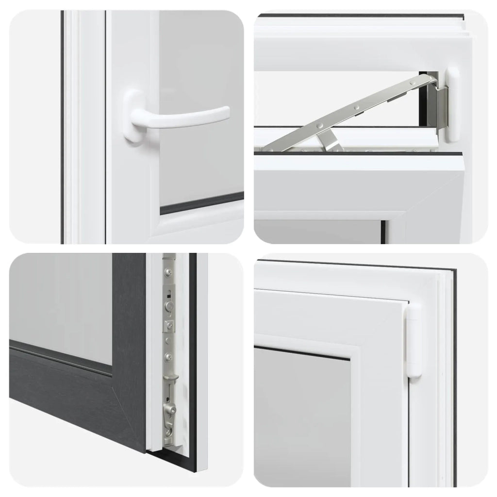 Finestra per Soffitta RISOR Antracite 50 x 50 cm PVC e Vetro 42047267