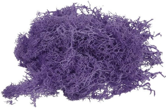 Mos artificiale, panno di muschio, muschio naturalmente conservato per hobby, fiori, progetti di fai da te, parete, matrimonio, giardino, terrazzo, tavolo, terrarium, decorazione, viola, 200 g