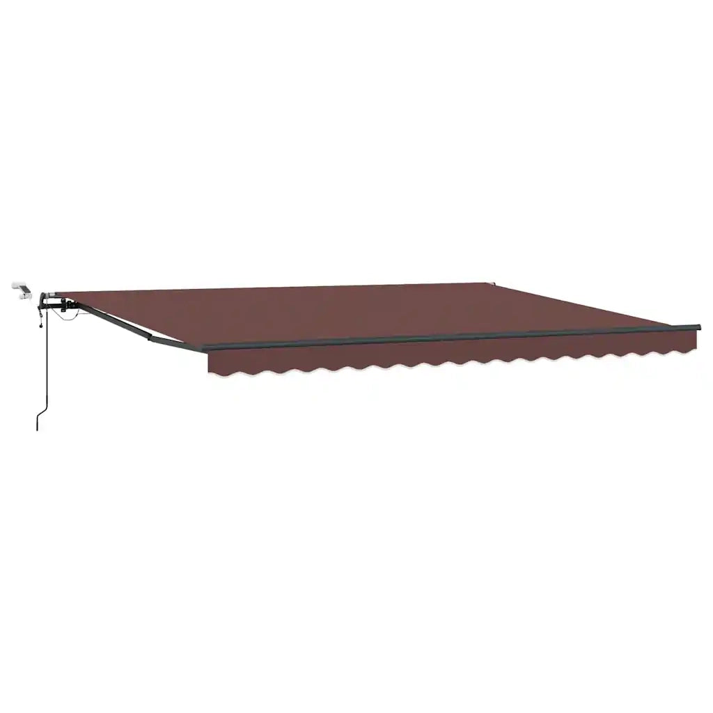 Tenda da Sole Retrattile Automatica con LED Bordò 450x300 cm 3310192