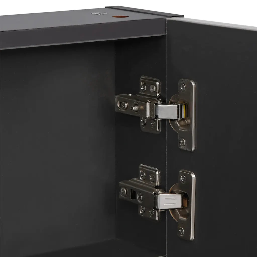 Armadietto Bagno con Specchio e LED-Mobile bagno con specchio 89x14x62 cm