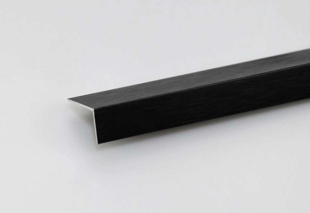 Profilo Angolare 1 Metro Alluminio Nero Spazzolato Mm 10X10X1 Set 5 Pezzi - Arcansas