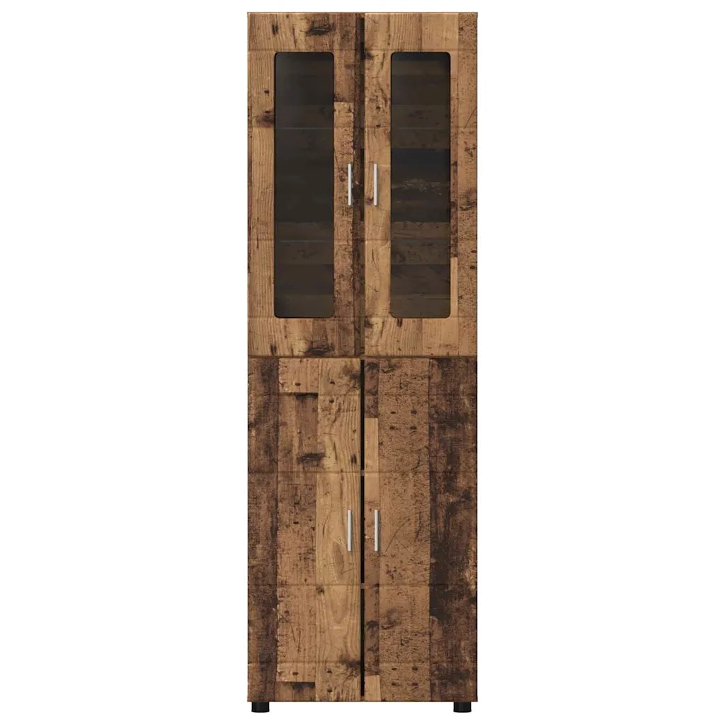 Credenza con lo scaffale FLORIN Legno vecchio 60 x 35 x 182 cm