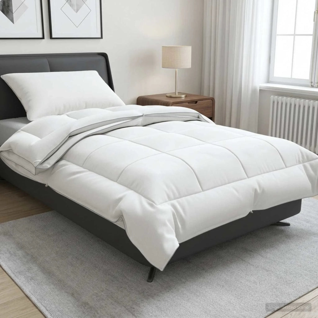 Set di piumone e cuscini 2 pcs 140x200 cm 4 stagioni Lana 3440973