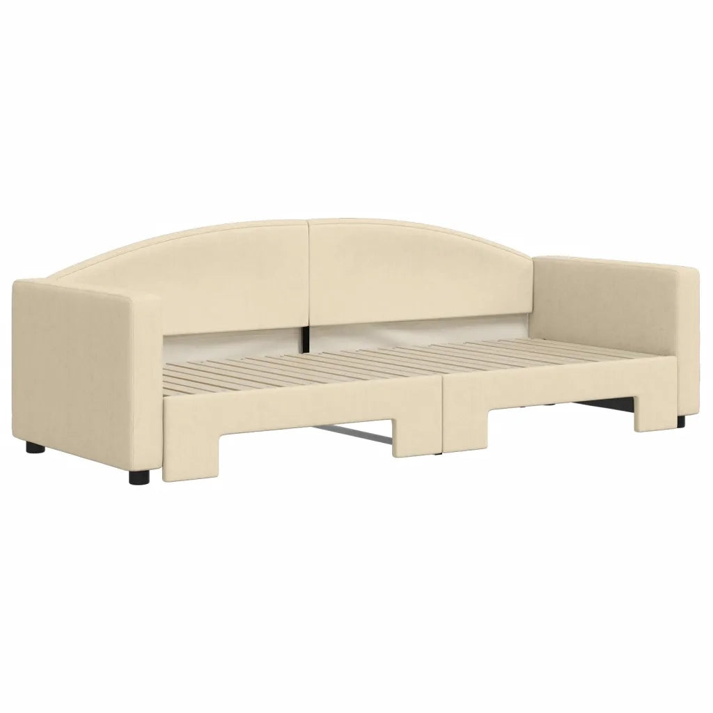 Divano letto | Sof¨¤ letto | Letto singolo Estraibile Crema 80x200 cm Tessuto